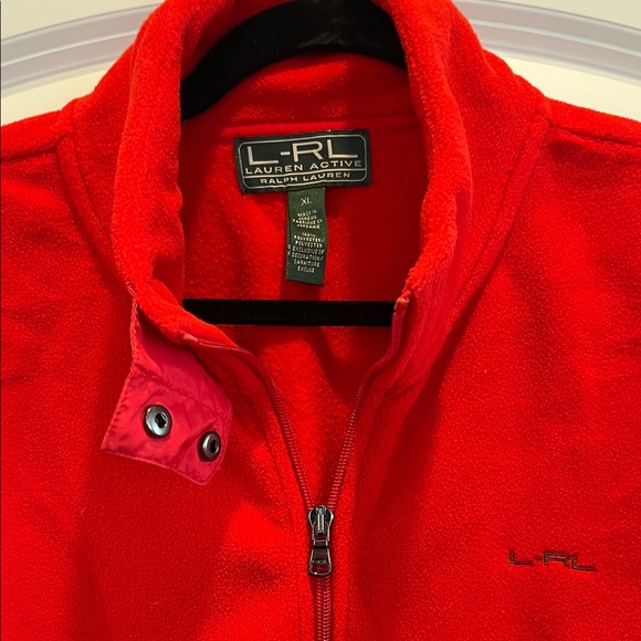 Ralph Lauren LRL Vibrant Red Fleece Jacket - Picture 2 of 3